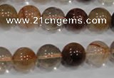 CRU456 15.5 inches 12mm round Multicolor rutilated quartz beads