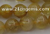 CRU605 15.5 inches 11mm round golden rutilated quartz beads