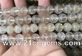 CRU632 15.5 inches 10mm round golden rutilated quartz beads