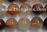 CRU656 15.5 inches 14mm round Multicolor rutilated quartz beads