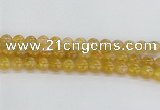 CRU661 15.5 inches 10mm round golden rutilated quartz beads