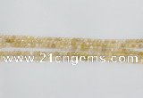 CRU665 15.5 inches 3mm faceted round golden rutilated quartz beads