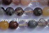 CRU751 15.5 inches 6mm round Multicolor rutilated quartz beads