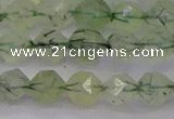 CRU791 15.5 inches 6mm faceted nuggets green rutilated quartz beads