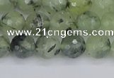 CRU802 15.5 inches 8mm faceted round prehnite gemstone beads