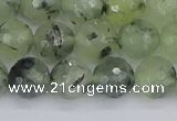 CRU803 15.5 inches 10mm faceted round prehnite gemstone beads