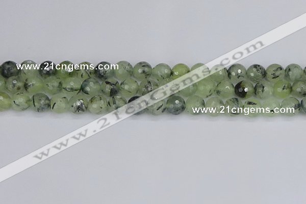 CRU803 15.5 inches 10mm faceted round prehnite gemstone beads