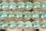 CRU810 15.5 inches 4mm round green rutilated quartz beads