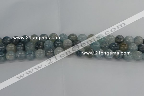 CRU854 15.5 inches 12mm round blue rutilated quartz beads