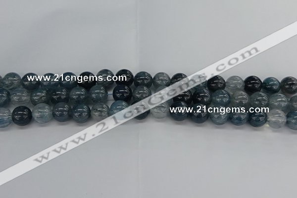 CRU861 15.5 inches 10mm round blue rutilated quartz beads