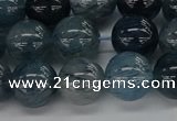 CRU862 15.5 inches 12mm round blue rutilated quartz beads