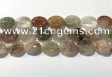 CRU924 15.5 inches 15*20mm oval mixed rutilated quartz beads wholesale