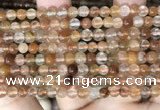 CRU943 15.5 inches 5mm round mixed rutilated quartz beads