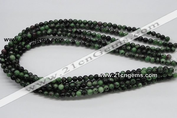 CRZ01 15.5 inches 6mm round ruby zoisite gemstone beads Wholesale