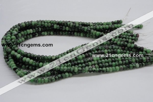 CRZ05 15.5 inches 4*6mm rondelle ruby zoisite gemstone beads Wholesale