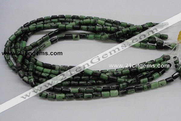 CRZ07 15.5 inches 6*8mm column ruby zoisite gemstone beads Wholesale