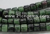 CRZ08 15.5 inches 8*6mm column ruby zoisite gemstone beads Wholesale