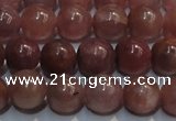 CRZ1000 15.5 inches 6mm - 6.5mm round A- grade natural ruby beads