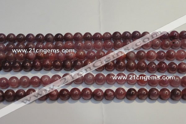 CRZ1002 15.5 inches 6mm - 6.5mm round A grade natural ruby beads