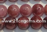 CRZ1006 15.5 inches 7mm - 7.5mm round A+ grade natural ruby beads