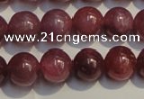 CRZ1008 15.5 inches 6mm - 6.5mm round AA grade natural ruby beads