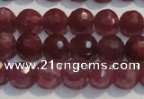 CRZ1011 15.5 inches 5.3mm - 5.8mm faceted round AAA grade ruby beads