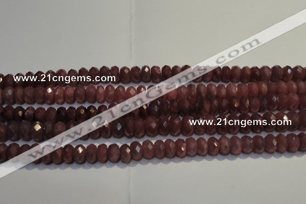 CRZ1014 15.5 inches 4*6mm faceted rondelle A- grade ruby beads