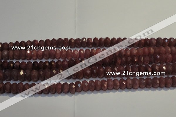 CRZ1015 15.5 inches 5*7mm faceted rondelle A- grade ruby beads