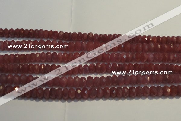 CRZ1017 15.5 inches 3*5mm faceted rondelle A grade ruby beads