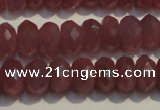 CRZ1018 15.5 inches 4*6mm faceted rondelle A grade ruby beads