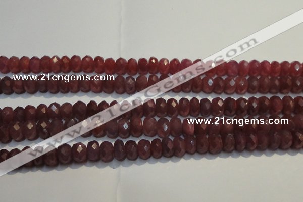 CRZ1021 15.5 inches 3*5mm faceted rondelle A+ grade ruby beads