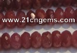 CRZ1025 15.5 inches 3*5mm faceted rondelle AA grade ruby beads