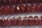 CRZ1027 15.5 inches 5*7mm faceted rondelle AA grade ruby beads