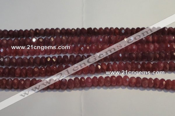 CRZ1027 15.5 inches 5*7mm faceted rondelle AA grade ruby beads