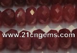 CRZ1030 15.5 inches 4*6mm faceted rondelle AAA grade ruby beads