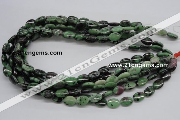 CRZ11 15.5 inches 10*14mm oval ruby zoisite gemstone beads wholesale