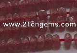 CRZ1101 15.5 inches 3*5mm faceted rondelle AAA+ grade ruby beads