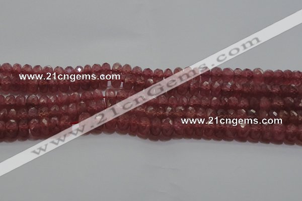 CRZ1102 15.5 inches 4*6mm faceted rondelle AAA+ grade ruby beads