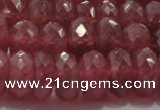 CRZ1104 15.5 inches 5*8mm faceted rondelle AAA+ grade ruby beads