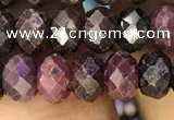 CRZ1137 15.5 inches 4*6mm faceted rondelle ruby gemstone beads