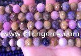 CRZ1144 15.5 inches 10mm faceted round ruby sapphire beads