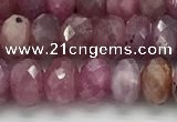 CRZ1152 15.5 inches 4*6.8mm faceted rondelle natural ruby beads