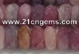 CRZ1153 15.5 inches 4*8mm faceted rondelle natural ruby beads