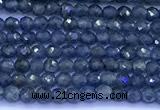 CRZ1170 15 inches 2mm faceted round sapphire beads