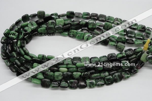 CRZ14 15.5 inches 12*12mm square ruby zoisite gemstone beads wholesale