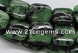 CRZ15 15.5 inches 15*15mm square ruby zoisite gemstone beads wholesale