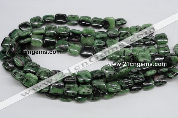 CRZ15 15.5 inches 15*15mm square ruby zoisite gemstone beads wholesale