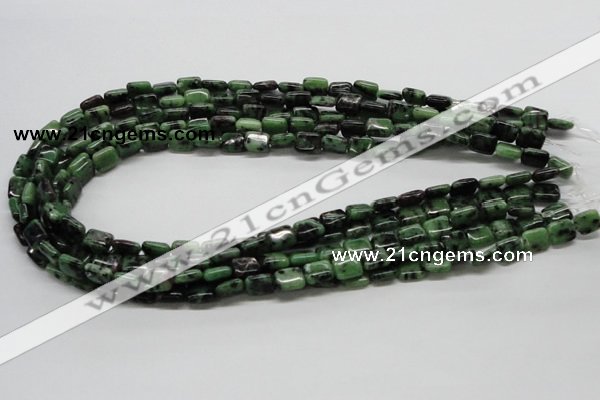 CRZ16 15.5 inches 8*10mm rectangle ruby zoisite gemstone beads