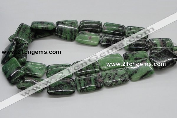 CRZ19 15.5 inches 22*30mm rectangle ruby zoisite gemstone beads