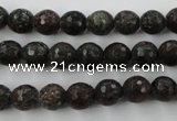 CRZ202 15.5 inches 8mm faceted round ruby zoisite gemstone beads